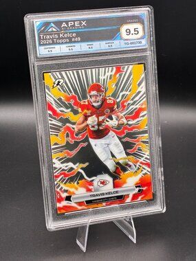2026 Topps #49 Travis Kelce Kansas City Chiefs APEX AI Graded 9.5